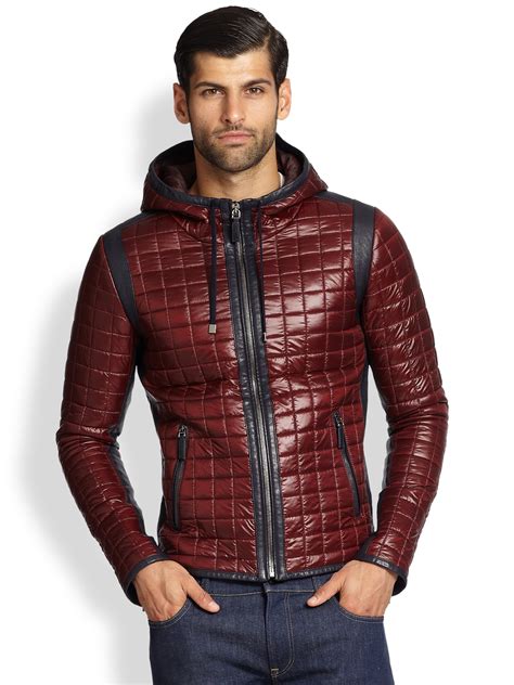 dolce gabbana leather jacket mens red|dolce and gabbana puffer jacket.